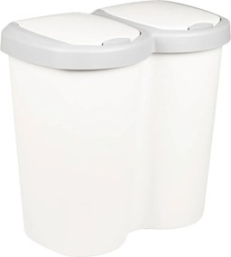 vidaXL Κάδος Αχρήστων Λευκό 49,5 x 30 x 46,5 εκ. PP