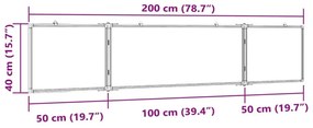 Πίνακας Μαρκαδόρου Μαγνητικός Πτυσσόμ. 200x40x1,7εκ. Αλουμινίου