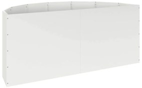 vidaXL Γλάστρα Λευκό 120 x 60 x 50 εκ. Ατσάλι