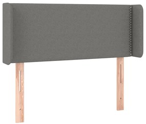vidaXL Κεφαλάρι Κρεβατιού LED Σκούρο Γκρι 93x16x78/88 εκ. Υφασμάτινο