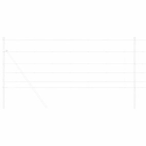 vidaXL Περίφραξη αγρού Ασημί 50 x 0.8 m Γαλβανισμένος χάλυβας