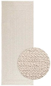 vidaXL Χαλί ZIZUR Κρεμ Όψη Γιούτας Εσωτ. & Εξωτ. Χώρου 80x200 εκ.