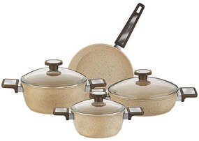 Μαγειρικά Σκεύη (Σετ 7Τμχ) 868ARY1317 20/24/26cm Beige Hermia Aluminium