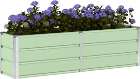 vidaXL Γλάστρα Πράσινο 160 x 40 x 45 cm Ατσάλι