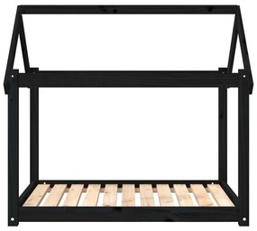 vidaXL Κρεβάτι Σκύλου Μαύρο 101x70x90 εκ. από Μασίφ Ξύλο Πεύκου