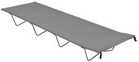vidaXL Κρεβάτι Κάμπινγκ Γκρι 180x60x19εκ. Ύφασμα Oxford και Ατσάλι