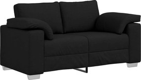 vidaXL Καναπές 2 pcs Μαύρο 219 x 80 x 82 εκ ύφασμα