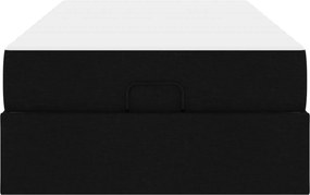 vidaXL Σκελετός κρεβατιού με στρώμα 2 pcs Μαύρο ύφασμα
