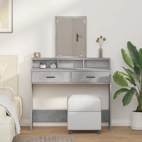 vidaXL Τουαλέτα με Συρτάρια Γκρι Σκυρόδεμα 100x41x140 εκ.