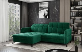 Γωνιακός καναπές Lorette-Prasino Skouro-Αριστερή