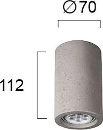 Σποτ Μονόφωτο Viokef Concrete Phenix 4160201