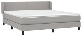 vidaXL Κρεβάτι Boxspring με Στρώμα Αν. Πράσινο 160x200εκ Υφασμάτινο