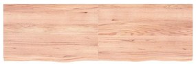 vidaXL Ράφι Τοίχου Ανοιχτό Καφέ 160x50x(2-4)εκ. Επεξ. Μασίφ Ξύλο Δρυός
