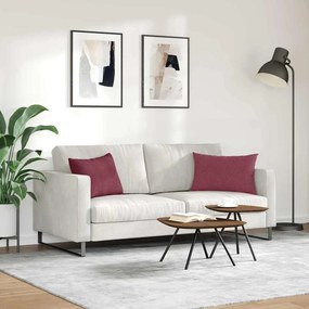 vidaXL Μαξιλάρι Καναπέ 2 pcs Κόκκινο 60 x 40 cm ύφασμα