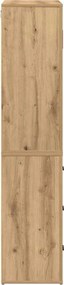 vidaXL Highboard Artisan Oak 80 x 33 x 150 εκ Επεξεργασμένο Ξύλο
