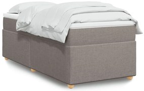 vidaXL Κρεβάτι Boxspring με Στρώμα Taupe 90x190 εκ.Υφασμάτινο