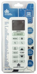 DM DM-108E-S Universal τηλεκοντρόλ κλιματιστικού με μεγάλα κουμπιά