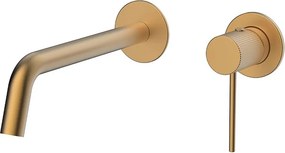 Orabella Preciosa 10377 Brushed Gold PVD - Εντοιχιζόμενη μπαταρία νιπτήρα