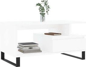 vidaXL Τραπεζάκι Σαλονιού Λευκό 90 x 49 x45 εκ. από Επεξεργασμένο Ξύλο