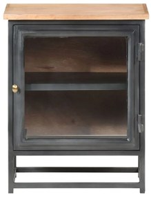 vidaXL Κομοδίνο Γκρι 40 x 30 x 50 εκ. από Μασίφ Ξύλο Ακακίας