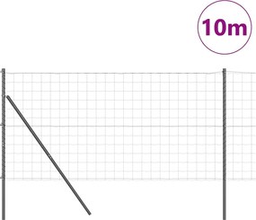 vidaXL Τεντώτο με στήριγμα Γκρι 1,2 x 10 m Ατσάλι