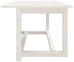 vidaXL Τραπεζάκι Σαλονιού Λευκό 110x55x45 εκ. από Μασίφ Ξύλο Πεύκου