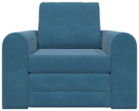 vidaXL Καναπές Κρεβάτι 2 σε 1 Μπλε 98x71x83 εκ. Βελούδο