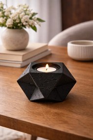 Stewehome Κερί από μέταλλο Μαύρο 10x10x8.5 cm