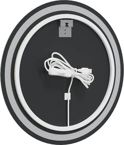 vidaXL Καθρέφτης Μπάνιου LED Στρογγυλός 60 εκ.