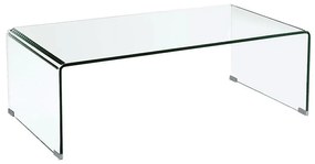 WOODWELL ΕΜ720GLASSER Τραπεζάκι Σαλονιού Καθιστικού Διάφανο Γυαλί 12mm 110x55x35cm ΕΜ720