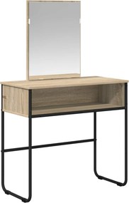 vidaXL Τραπέζι περιποίησης με ράφι Sonoma Δρυς 81 x 40 x 131 εκ