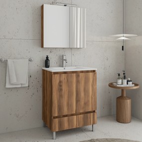 Drop Delta 75 Baroque Oak 77x47 - Πάγκος με Νιπτήρα &amp; Κρυφοντουλαπο