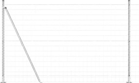 vidaXL Τεντώτο με στήριγμα Ασημί 1,4 x 10 m Ατσάλι