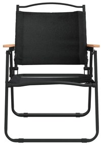 vidaXL Καρέκλες Κάμπινγκ 2 τεμ. Μαύρες 54 x 55 x 78 εκ. Ύφασμα Oxford