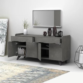 Μπουφές Sila Megapap χρώμα γκρι σκυροδέματος 140x45x72εκ.