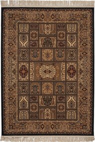 Χαλί Isfahan 3517D Black-Black Βιοκαρπέτ 200X290cm