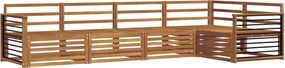 vidaXL Σειρά Καναπέ Εξωτερικού 5 pcs Φυσικό
