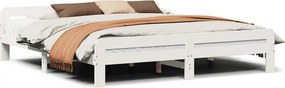 vidaXL Σκελετός Κρεβ. Χωρίς Στρώμα Λευκό 180x200 εκ Μασίφ Πεύκο