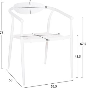 ΠΟΛΥΘΡΟΝΑ SERLY HM6052.01 ΑΛΟΥΜΙΝΙΟ ΛΕΥΚΟ-TEXTILENE ΛΕΥΚΟ 56x61x74,5Yεκ