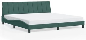 vidaXL Σκελετός Κρεβατιού Χωρίς Στρώμα Hanko Πράσινο 200x200εκ. Βελούδινο