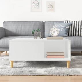 vidaXL Τραπεζάκι Σαλονιού Λευκό 80 x 80 x 36,5 εκ. Επεξεργασμένο Ξύλο