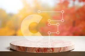 Intra Συλλεκτικό Ξύλινο Παζλ Plywood 4mm - Κοντινό πλάνο μαρμάρινου πάγκου με ορθογώνια τρύπα Σε Ξύλινο Κουτί - Διαστάσεις Puzzle: 10x10 cm – 25 κομμάτια