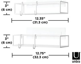 Σετ 2 μεταλλικά ράφια 31.3X6εκ Umbra Cubiko 1016815-660