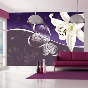 Φωτοταπετσαρία - Lily in shades of violet 100x70