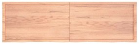 vidaXL Ράφι Τοίχου Ανοιχτό Καφέ 200x60x(2-4)εκ. Επεξ. Μασίφ Ξύλο Δρυός
