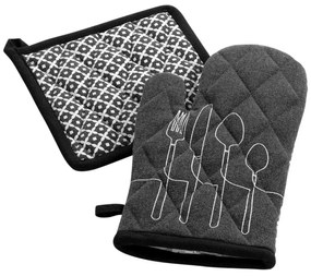 Γάντι + Πιάστρα Κουζίνας (Σετ) L-C Cuisiline Anthracite 1731251