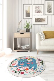 Carpet (140 cm) Blue Cats Multicolor