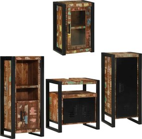 vidaXL Σετ Επίπλων Μπάνιου 4 τμχ. Πολύχρωμο 55 x 35 x 60 εκ.