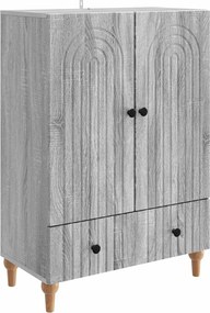 vidaXL Πλαϊνό γραφείο Γκρι Sonoma 66 x 34,5 x 95 εκ.