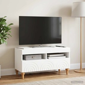 vidaXL Ντουλάπα LED Τηλεόρασης Λευκό Επεξεργασμένο Ξύλο